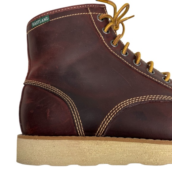 NWOB Eastland Men's Oxblood Leather Lumber Up Moc Toe Boots Size 9.5D - Picture 10 of 16